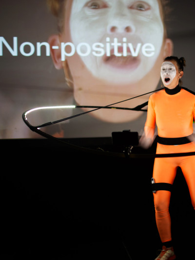 'What makes us human' performance at V2 Rotterdam, image Lana Mesic